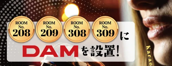 208,209,308,309号室にカラオケDAMを設置しました